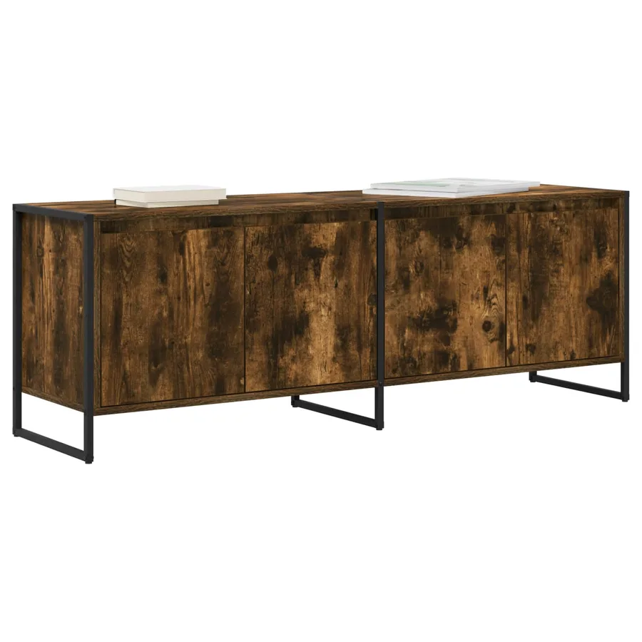 Meuble TV Chêne Fumé 140 x 36 x 49.5 cm Bois d'ingénierie - 3