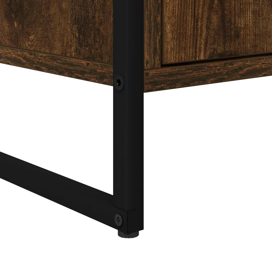 Meuble TV Chêne Fumé 140 x 36 x 49.5 cm Bois d'ingénierie - 8