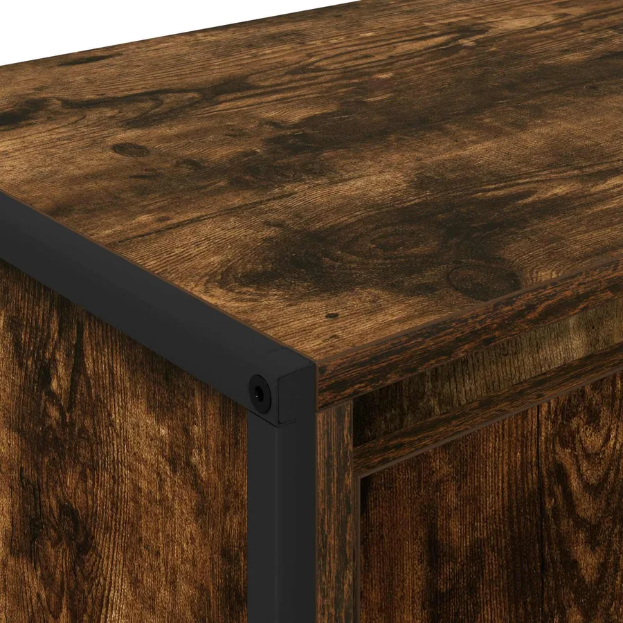 Meuble TV Chêne Fumé 140 x 36 x 49.5 cm Bois d'ingénierie - 9