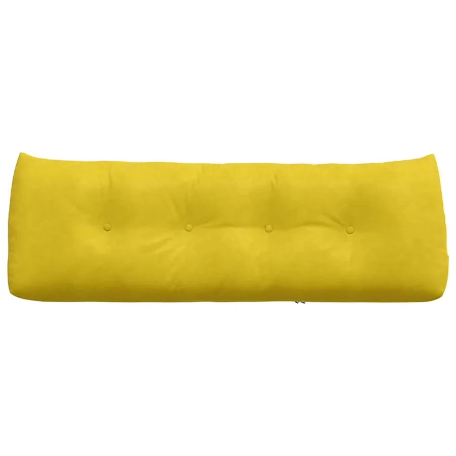 Coussin de Dos Jaune 140 x 24 x 50 cm Velours - 6