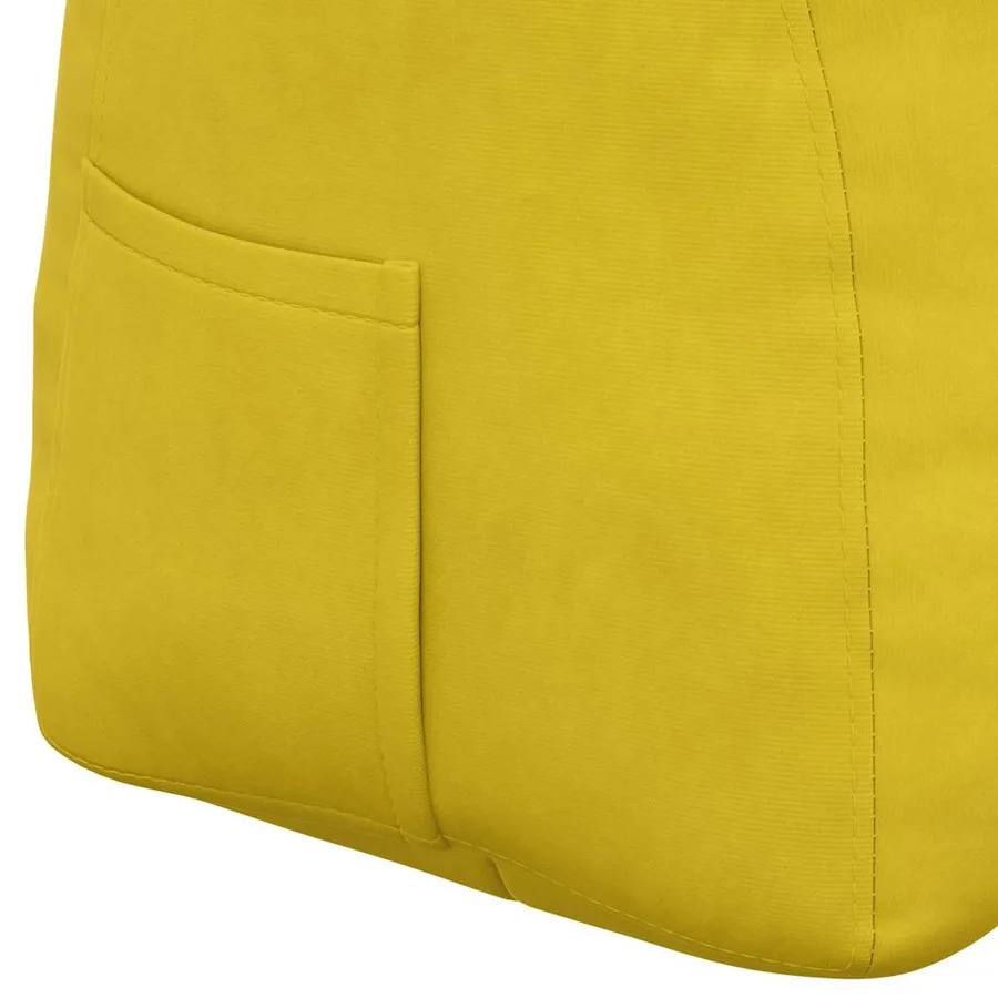 Coussin de Dos Jaune 140 x 24 x 50 cm Velours - 9