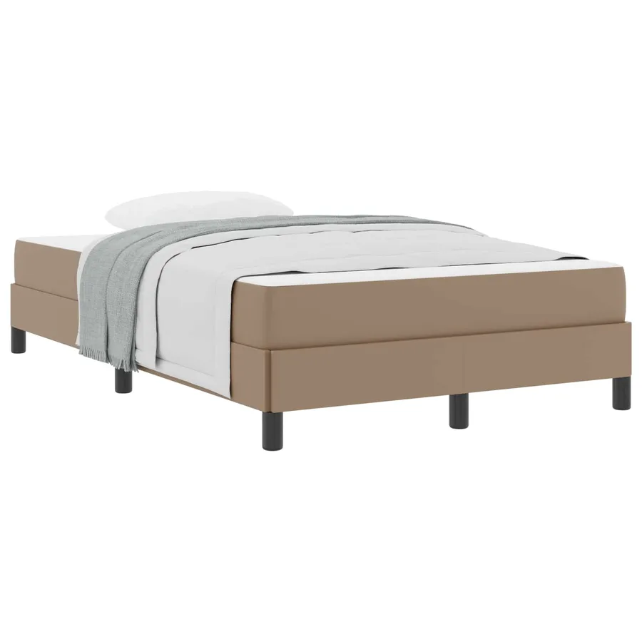 Cadre de lit avec matelas Cappuccino 120 x 190 cm tissu - 2
