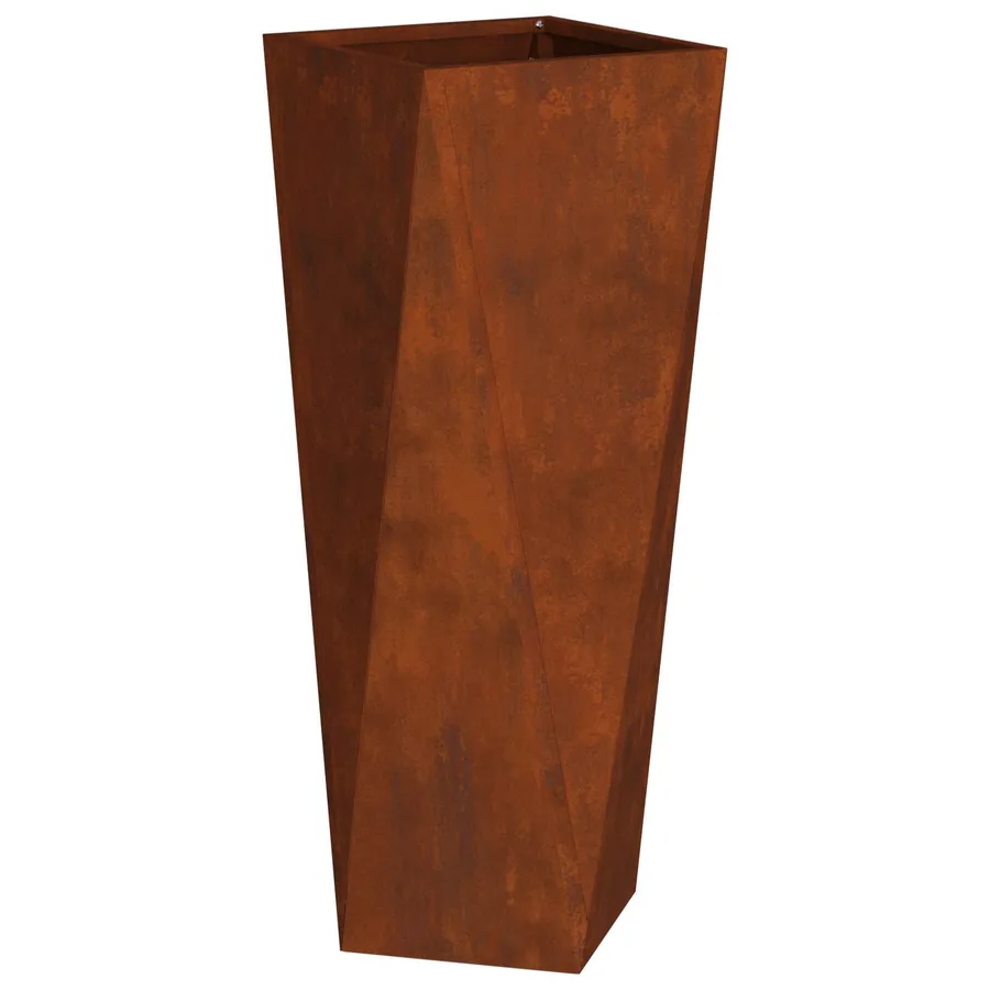 Jardinière Rouillé 30 x 30 x 75 cm Acier patiné - 2