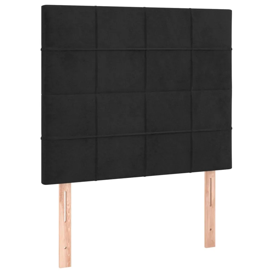 Cadre de lit sans matelas noir 120x200 cm velours - 8