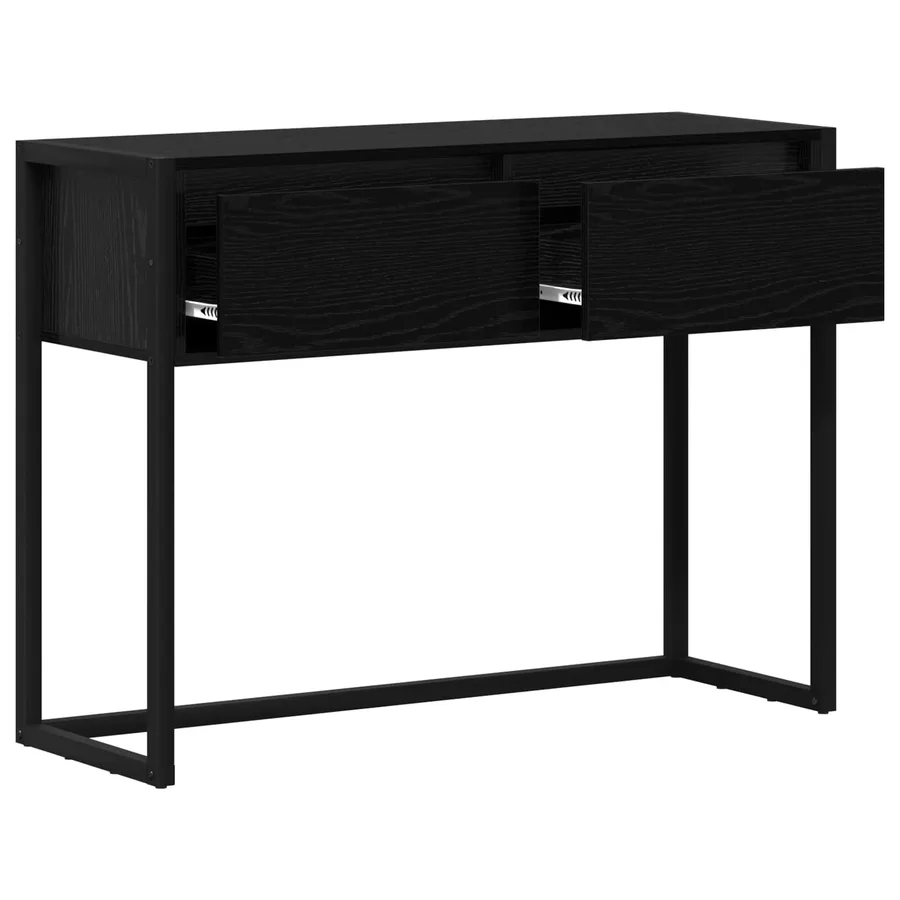 Table d'appoint Chêne noir 100 x 36 x 75 cm Bois d'ingénierie - 5