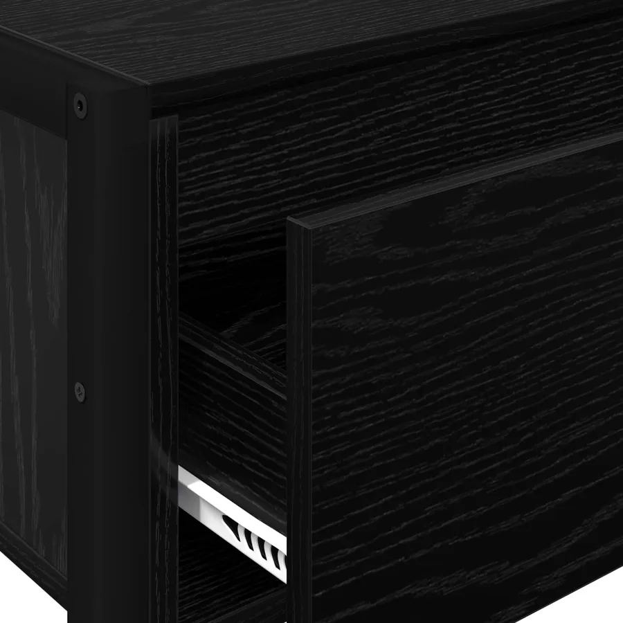 Table d'appoint Chêne noir 100 x 36 x 75 cm Bois d'ingénierie - 9