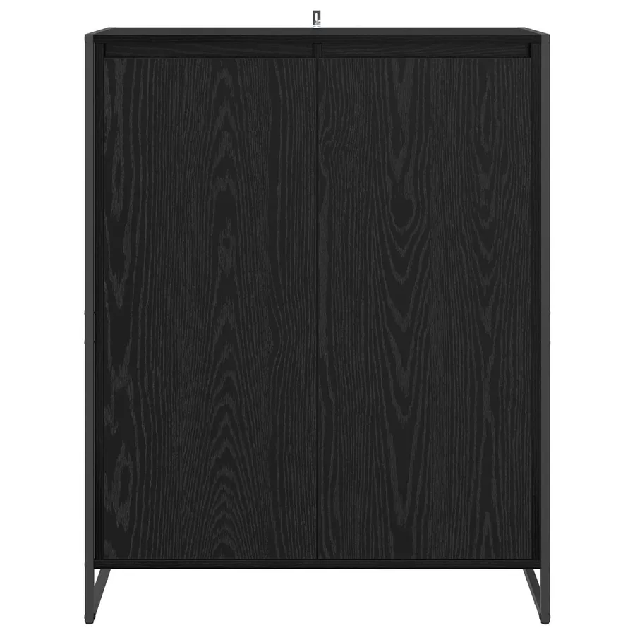 Cabinet à chaussures avec stockage Chêne noir 79 x 36 x 100 cm - 6