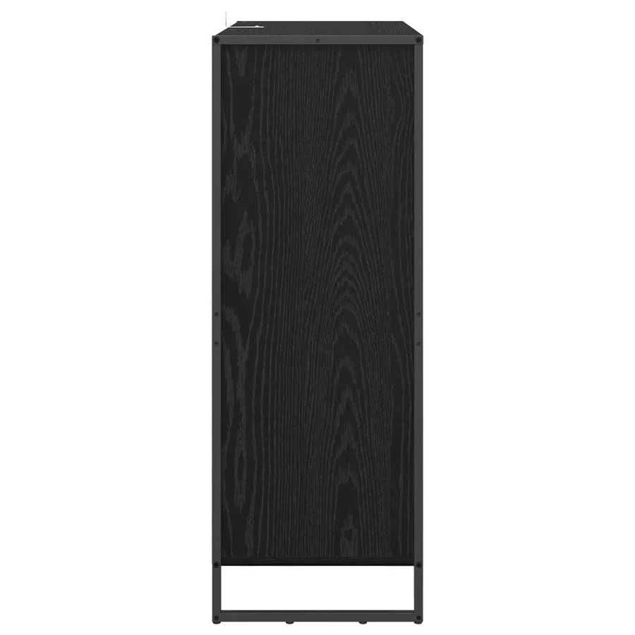 Cabinet à chaussures avec stockage Chêne noir 79 x 36 x 100 cm - 7