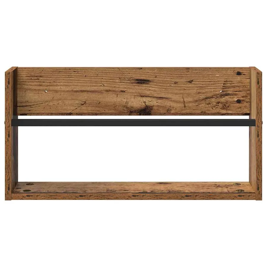Étagère à magazines 2 pcs Bois ancien 60 x 12 x 30 cm - 6