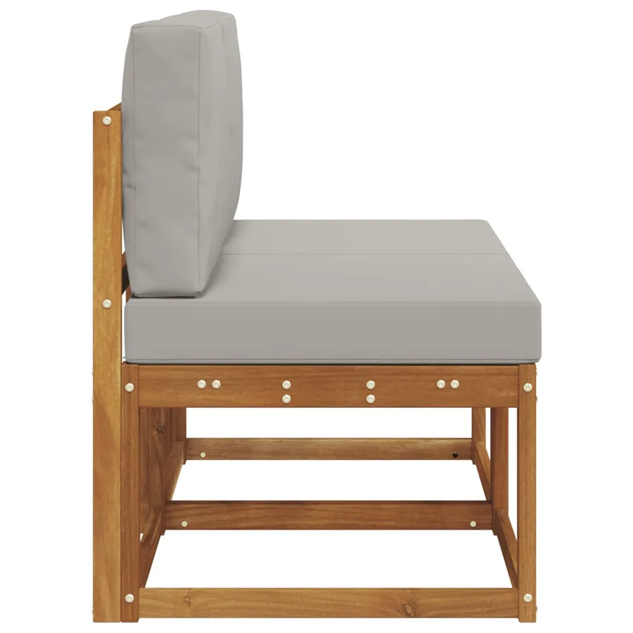 2 Pièce Sofa de milieu extérieur Bois d'Acacia Massif Naturel - 4