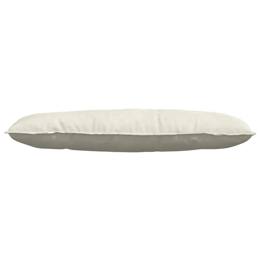 Coussin de Dos Crème 120 x 50 cm Tissu en velours côtelé - 5