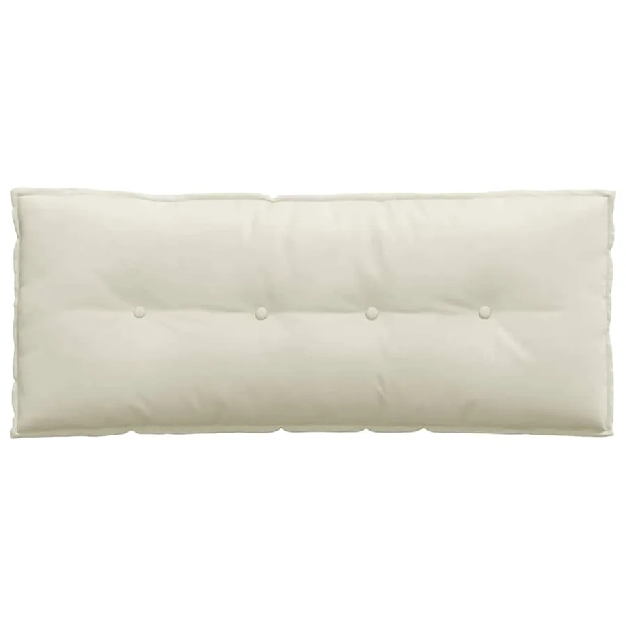 Coussin de Dos Crème 120 x 50 cm Tissu en velours côtelé - 6
