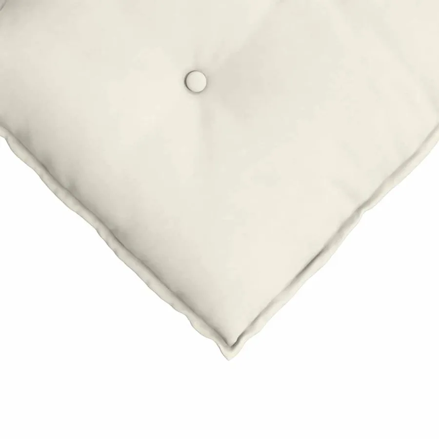 Coussin de Dos Crème 120 x 50 cm Tissu en velours côtelé - 7