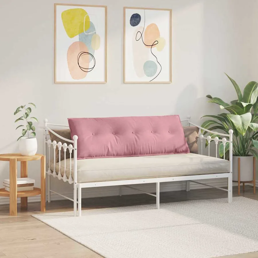 Coussin de Dos Rose 140 x 50 cm Tissu en velours côtelé - 4