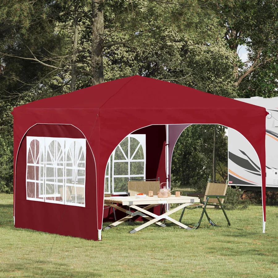 Tente de fête pop-up 290 x 290 x 245 cm Bordeaux