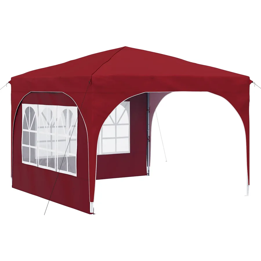 Tente de fête pop-up 290 x 290 x 245 cm Bordeaux - 2