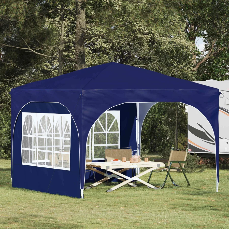 Tente de fête pop-up 290 x 290 x 245 cm Bleu