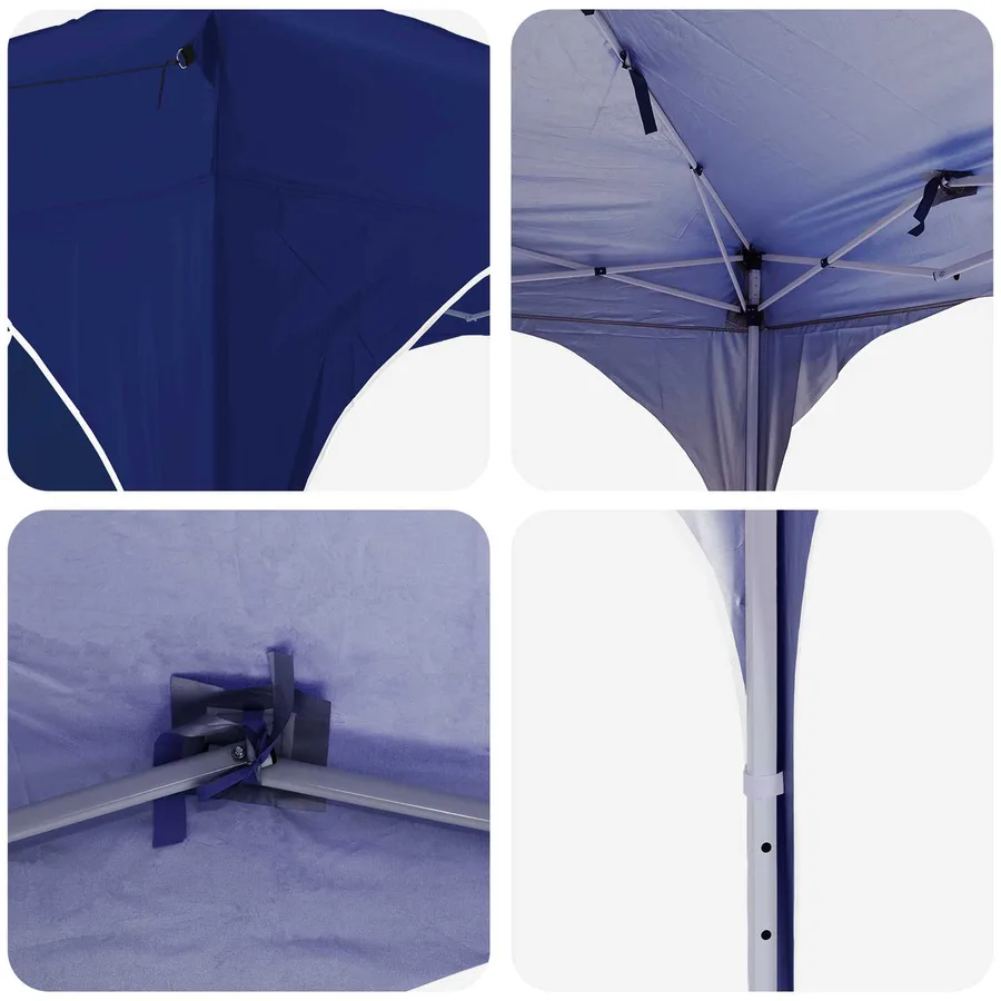 Tente de fête pop-up 290 x 290 x 245 cm Bleu - 11
