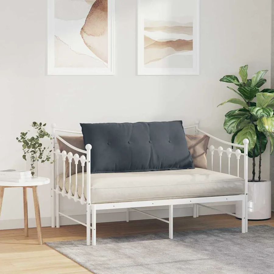 Coussin de Dos Gris foncé 100 x 50 cm Tissu en velours côtelé - 4