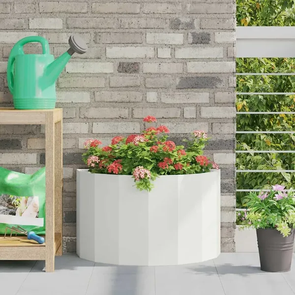Jardinière Blanc 60 x 30 x 35 cm Acier