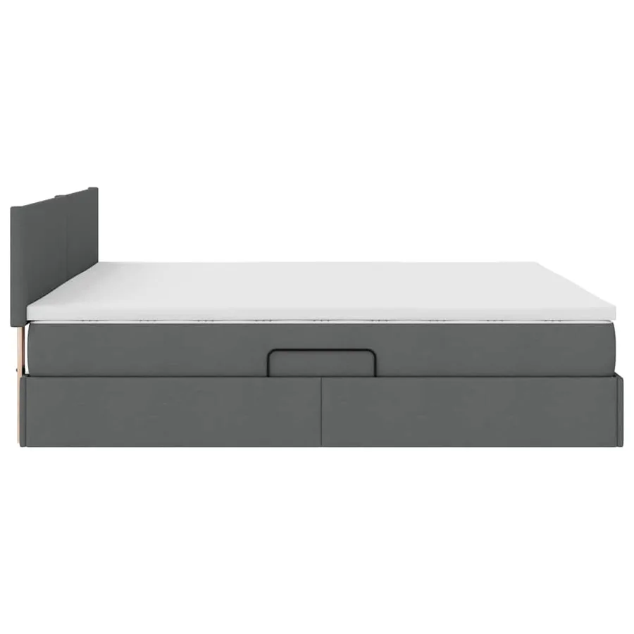 Lit avec rangement et matelas Gris foncé 180 x 200 cm - 10