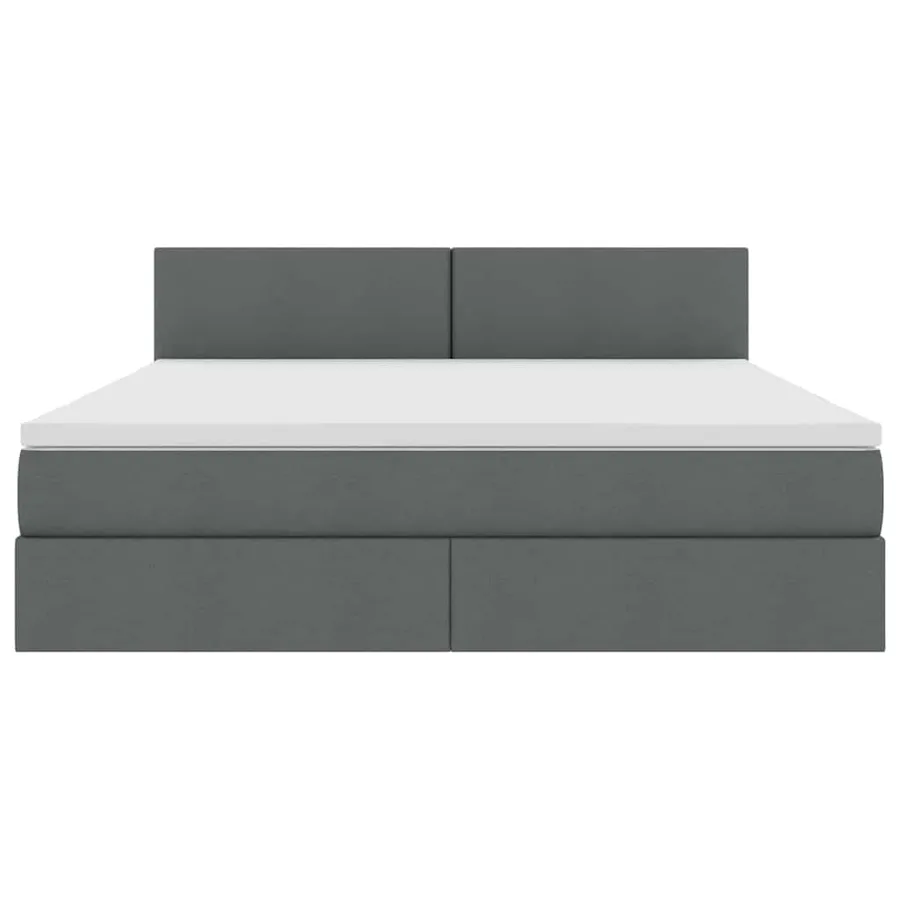 Lit avec rangement et matelas Gris foncé 180 x 200 cm - 7