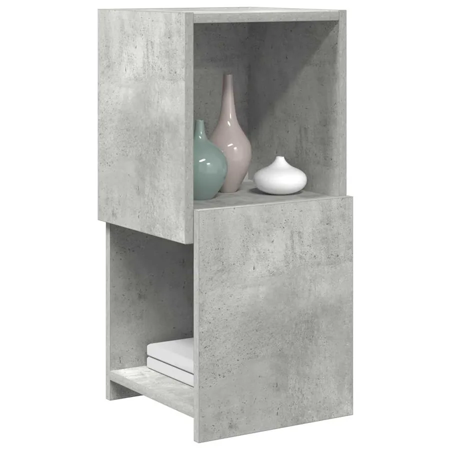 Meuble d'angle Gris béton 30,5x30x65cm Bois d'ingénierie - 3