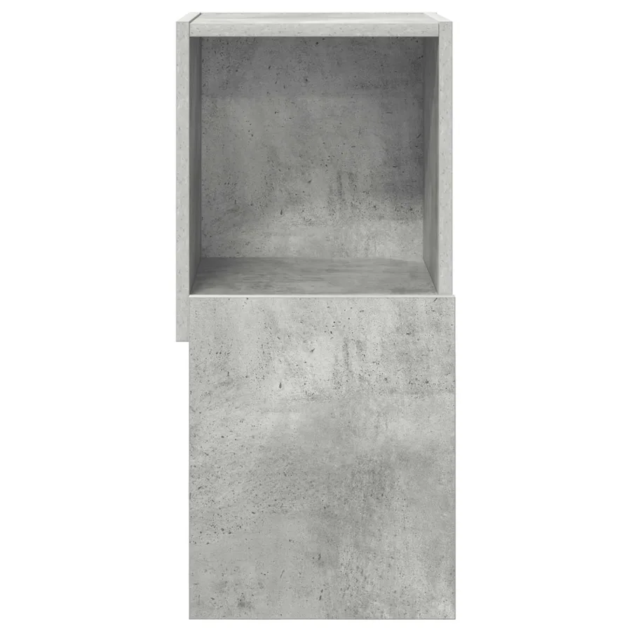 Meuble d'angle Gris béton 30,5x30x65cm Bois d'ingénierie - 5