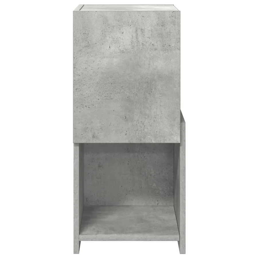 Meuble d'angle Gris béton 30,5x30x65cm Bois d'ingénierie - 6