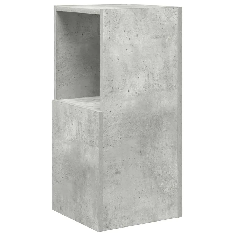 Meuble d'angle Gris béton 30,5x30x65cm Bois d'ingénierie - 7