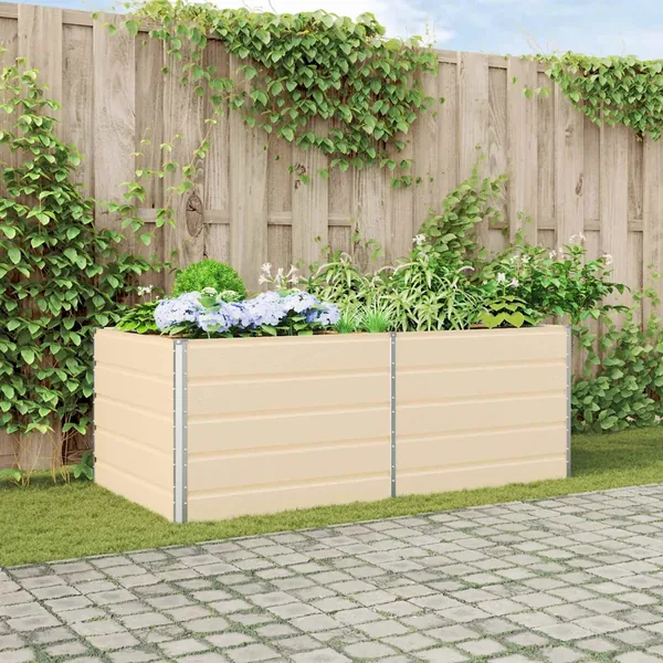 Jardinière Ivoire 195 x 100 x 75 cm Acier galvanisé