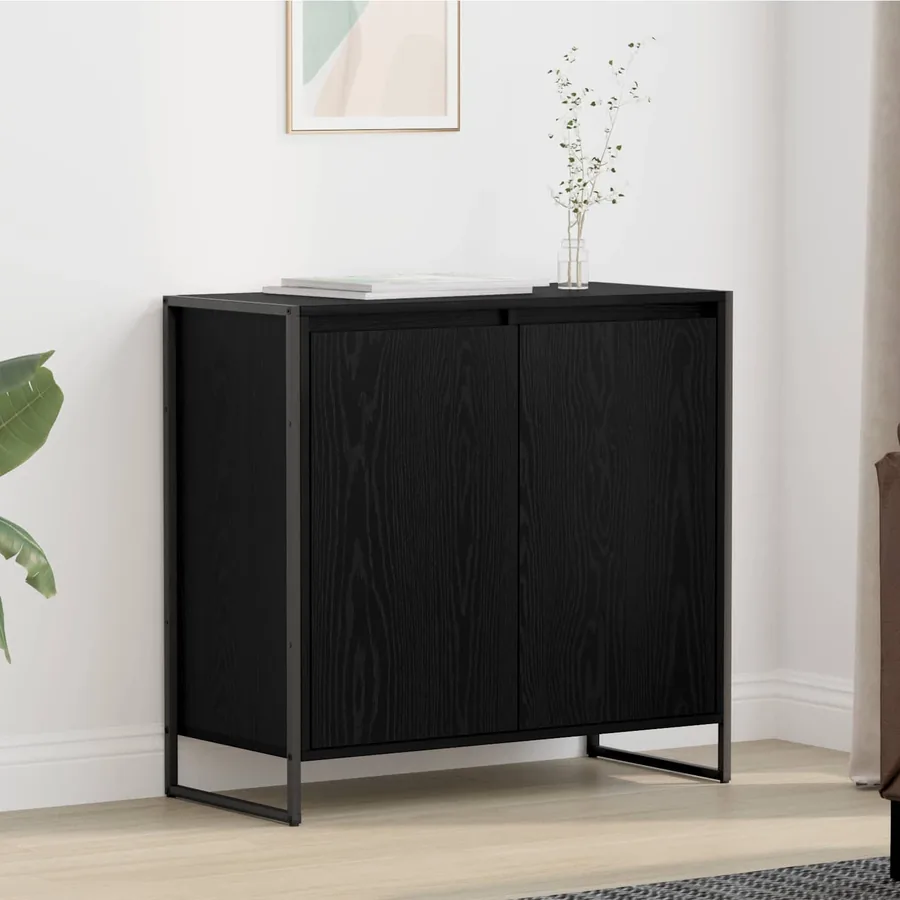 Meuble d'appoint Chêne noir 79 x 36 x 75 cm Bois d'ingénierie