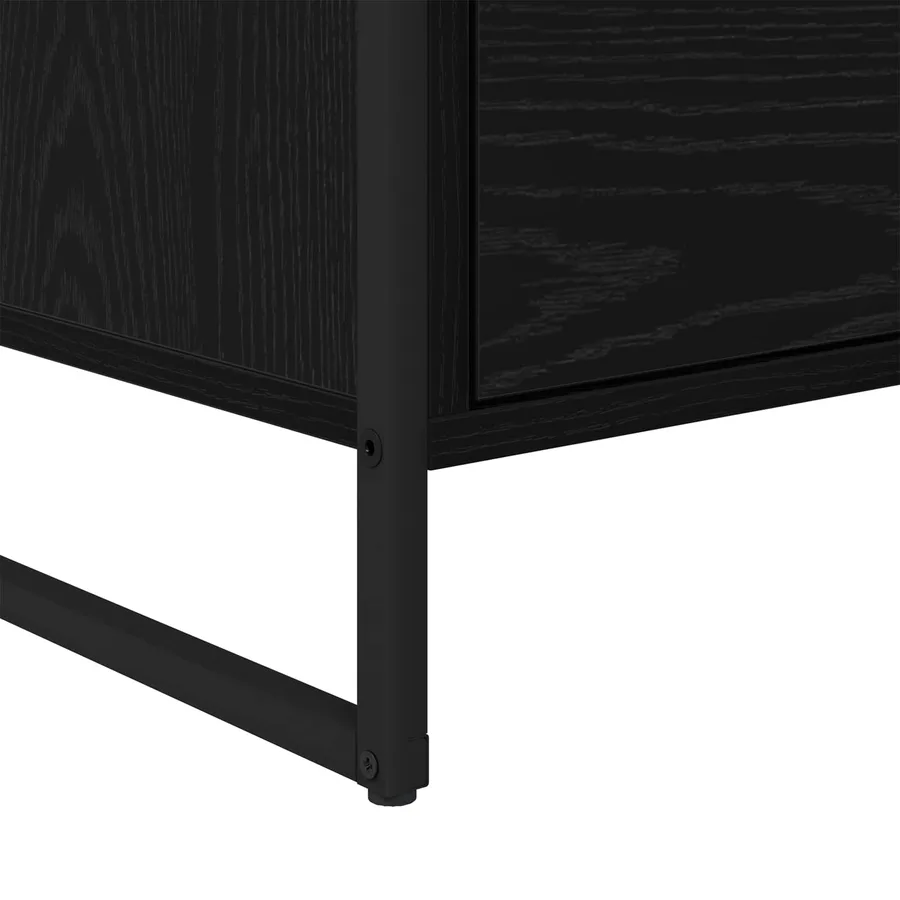 Meuble d'appoint Chêne noir 79 x 36 x 75 cm Bois d'ingénierie - 10