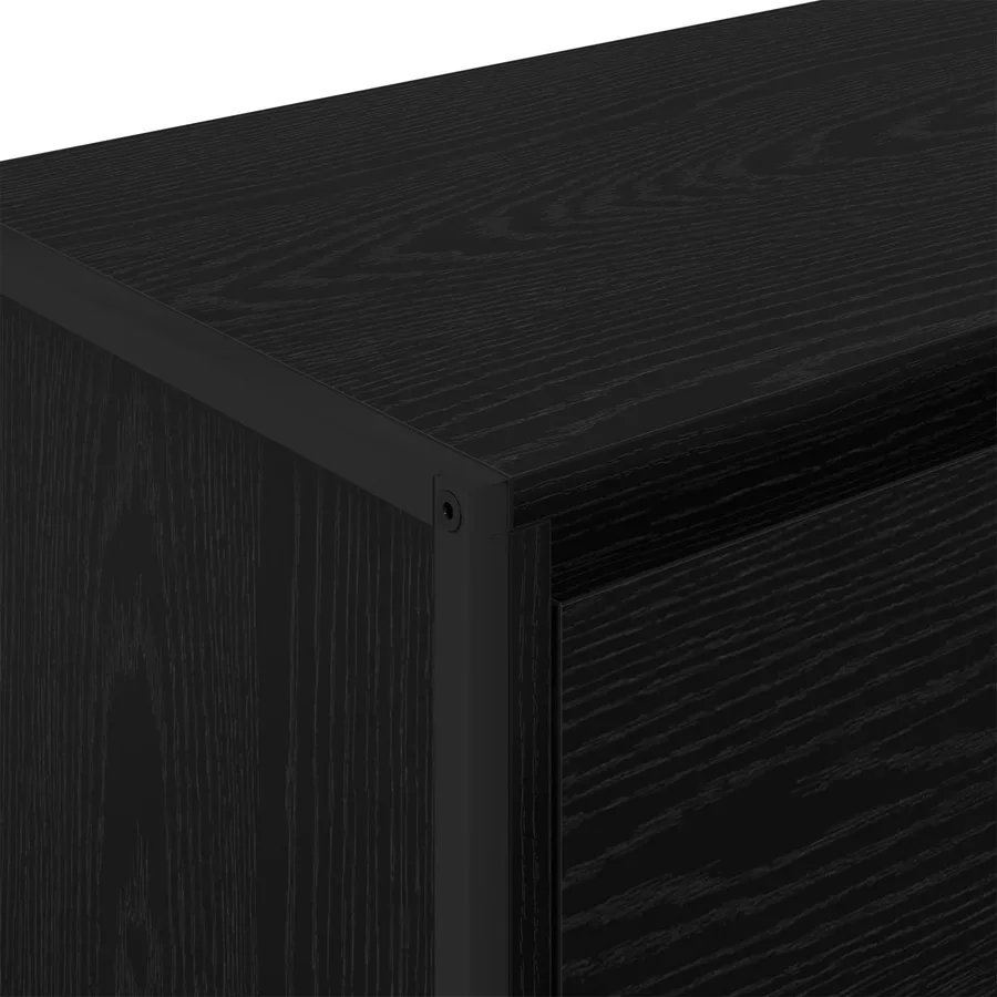 Meuble d'appoint Chêne noir 79 x 36 x 75 cm Bois d'ingénierie - 9