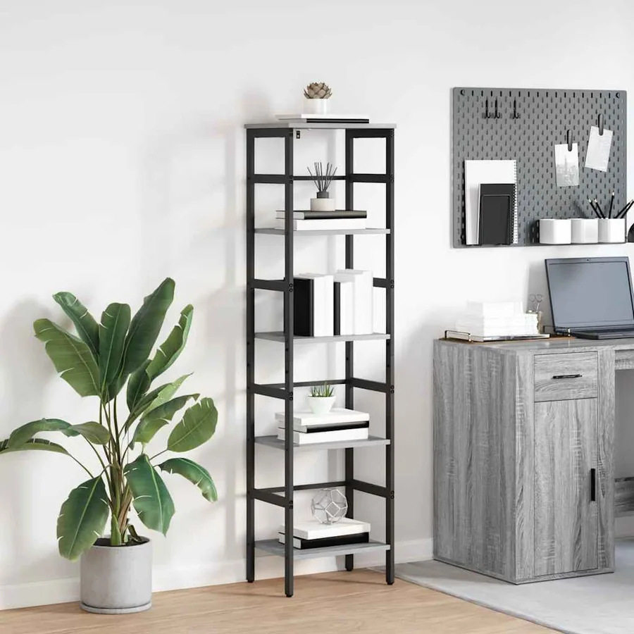 Étagère Gris Sonoma 40 x 29,5 x 149 cm Bois d'ingénierie