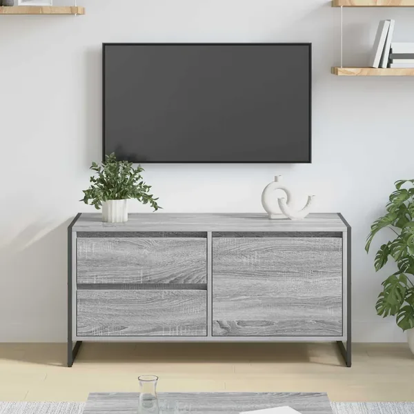 Meuble TV Gris Sonoma 100 x 36 x 49.5 cm Bois d'ingénierie