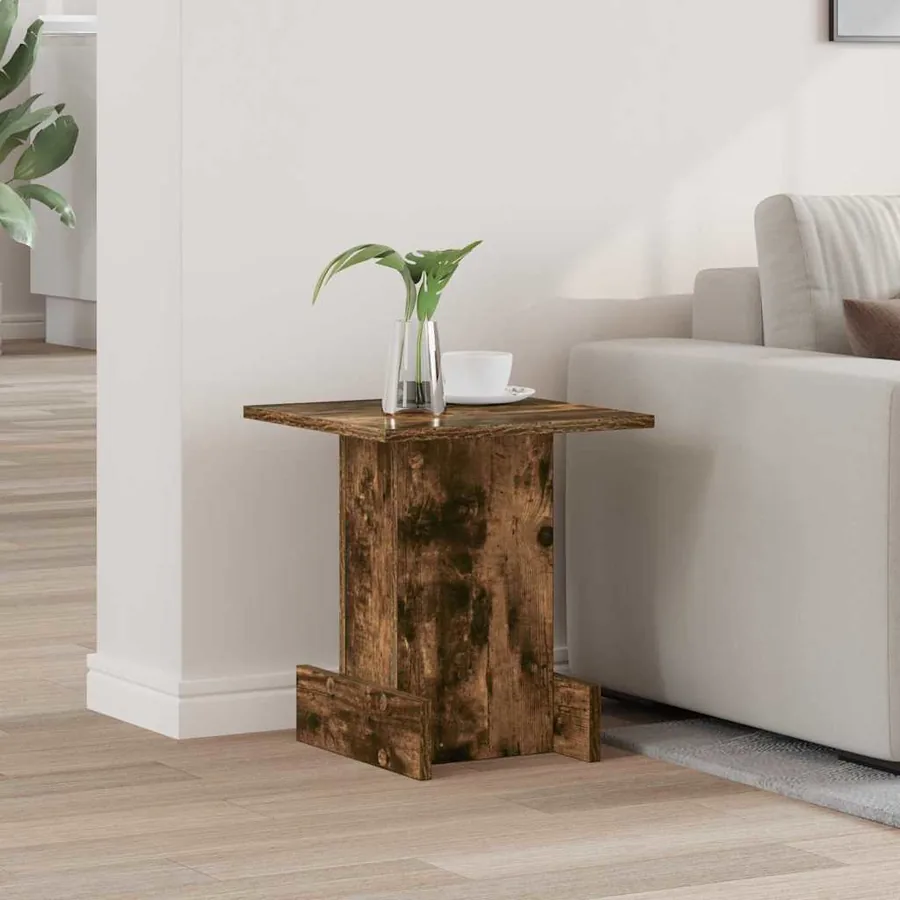 Table d'appoint Chêne fumé 35,5 x 35 x 40 cm Bois d'ingénierie