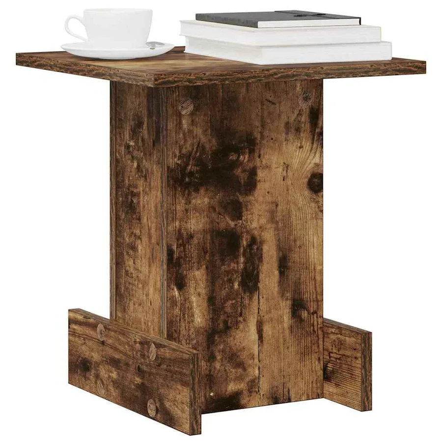 Table d'appoint Chêne fumé 35,5 x 35 x 40 cm Bois d'ingénierie - 3