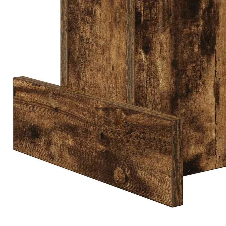 Table d'appoint Chêne fumé 35,5 x 35 x 40 cm Bois d'ingénierie - 9
