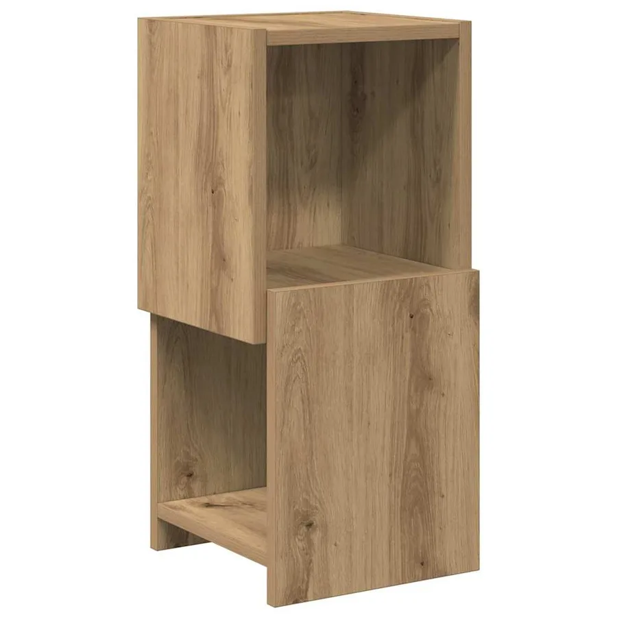 Meuble d'angle 25,5x25x55cm Bois d'ingénierie Chêne artisanal - 2