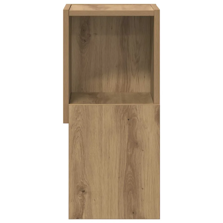 Meuble d'angle 25,5x25x55cm Bois d'ingénierie Chêne artisanal - 5
