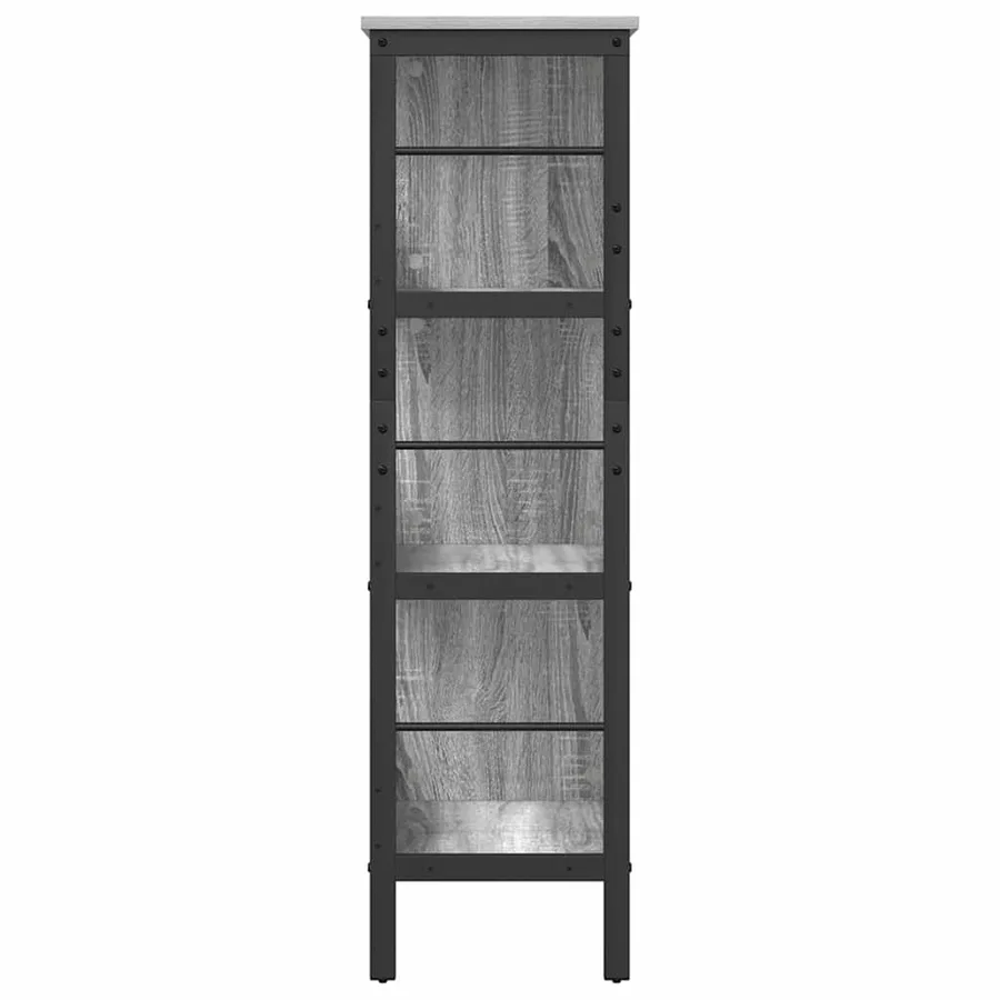 Étagère Gris Sonoma 82 x 32 x 112 cm Bois d'ingénierie - 6