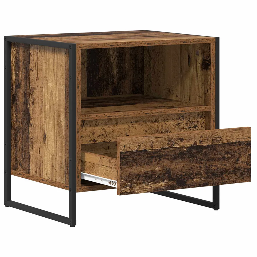 Table de chevet avec tiroir 2 pcs Bois Ancien 50 x 39,5 x 50 cm - 11