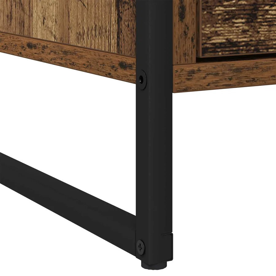 Table de chevet avec tiroir 2 pcs Bois Ancien 50 x 39,5 x 50 cm - 8