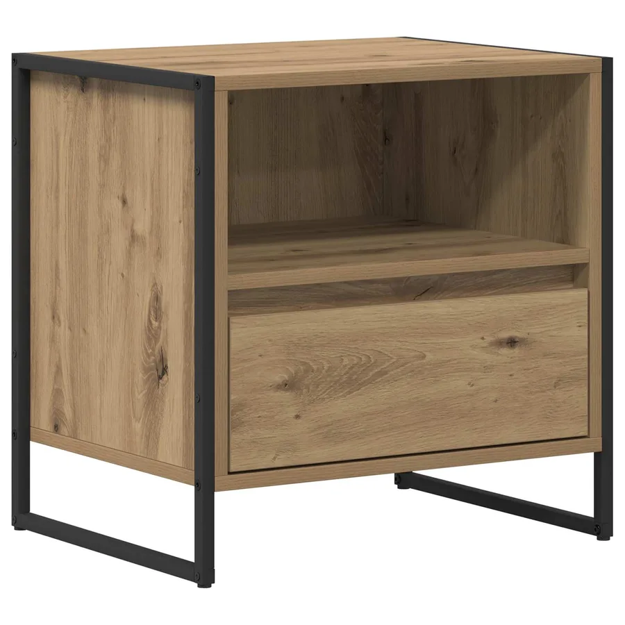 Table de chevet 2 pc Chêne artisan 50 x 39,5 x 50 cm - 5