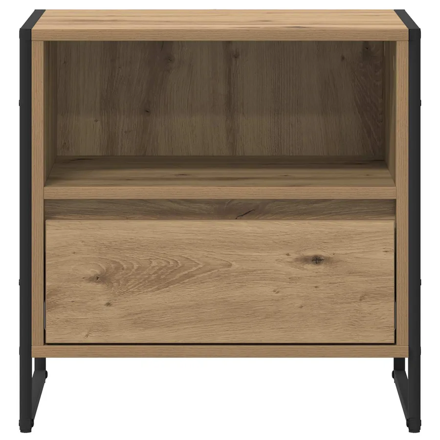 Table de chevet 2 pc Chêne artisan 50 x 39,5 x 50 cm - 6