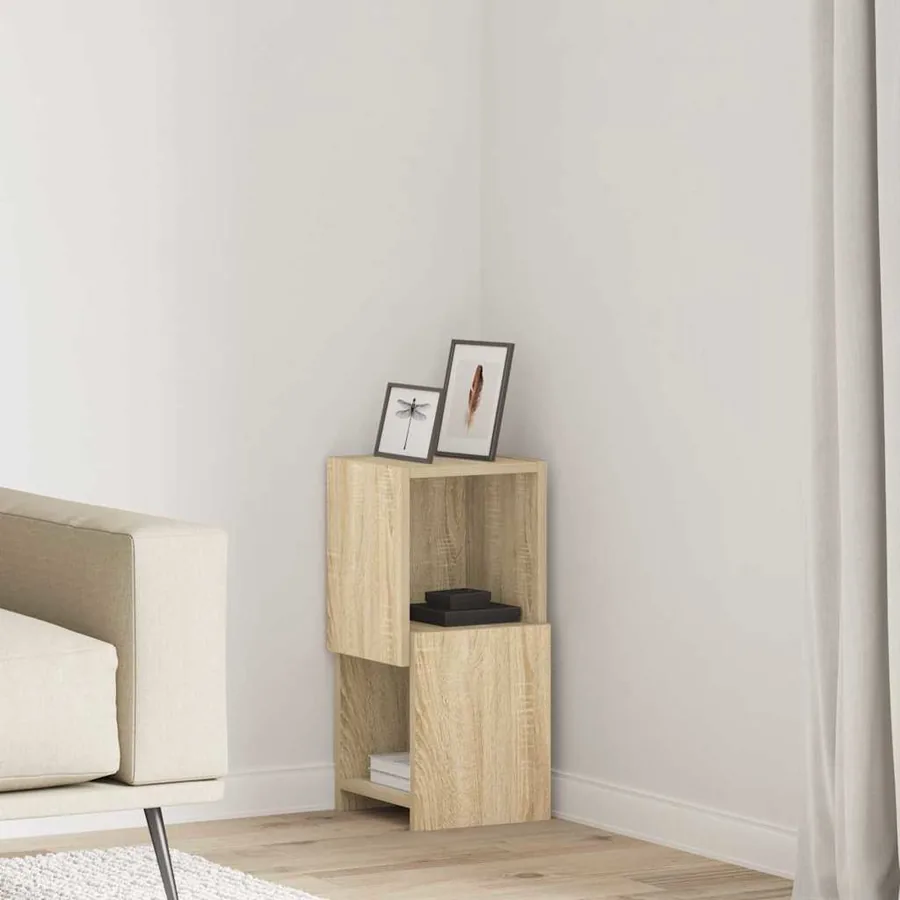 Meuble d'angle Chêne Sonoma 25,5x25x55cm Bois d'ingénierie