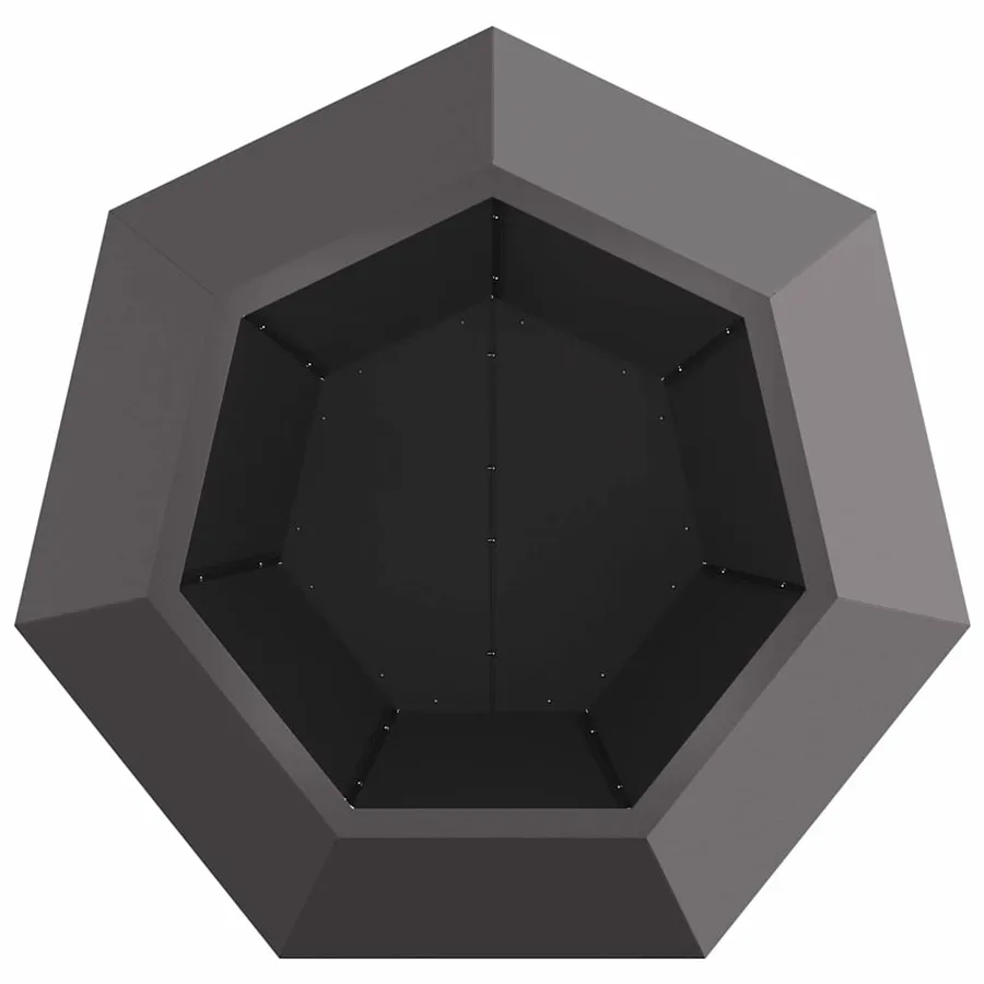 Jardinière Noir 75 x 75 x 60 cm Acier - 6