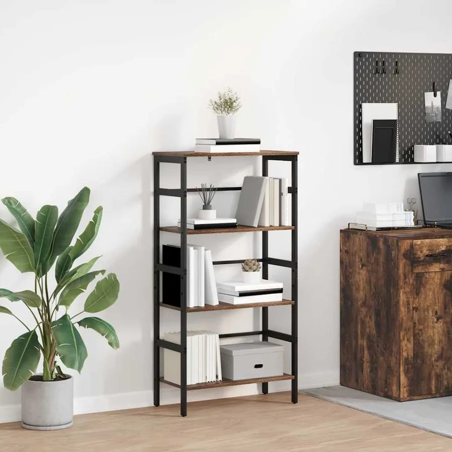Étagère Chêne fumé 60 x 29,5 x 115 cm Bois d'ingénierie