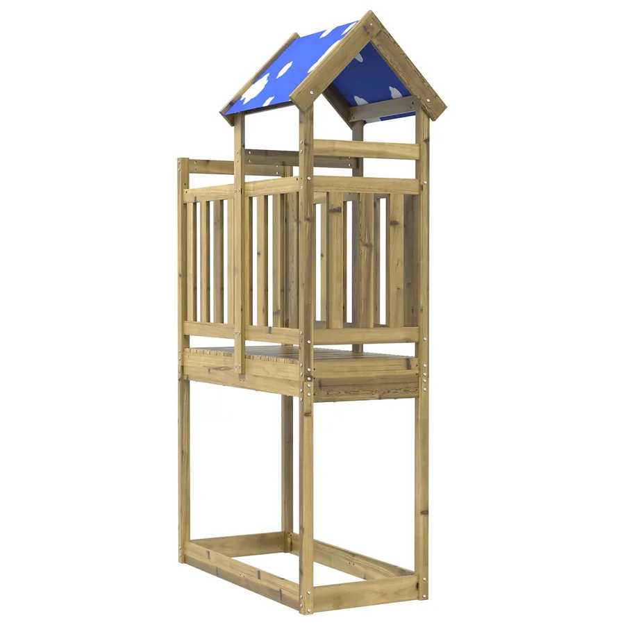 Tour de jeu Marron 52,5 x 110,5 x 215 cm Bois solide imprégné - 2